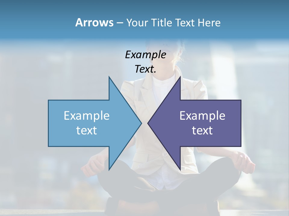 A Woman Sitting In A Lotus Position With Her Eyes Closed PowerPoint Template