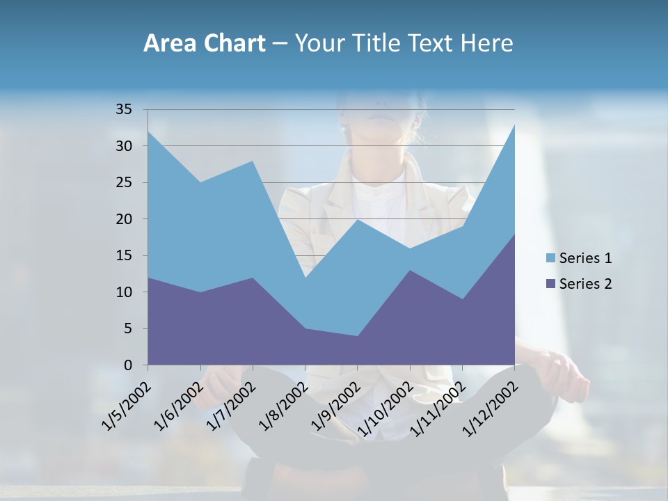 A Woman Sitting In A Lotus Position With Her Eyes Closed PowerPoint Template