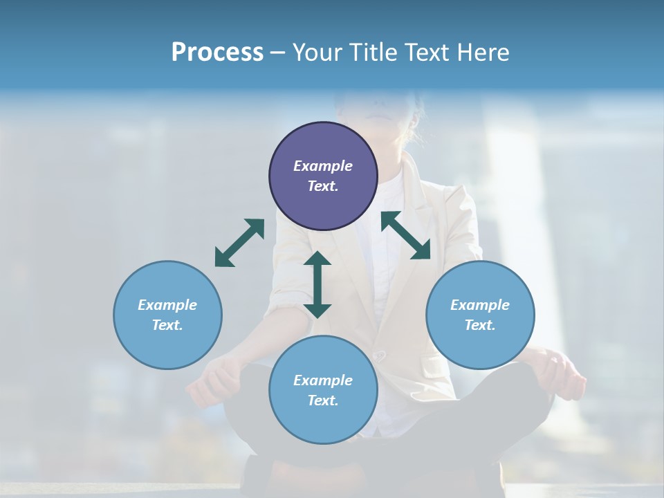 A Woman Sitting In A Lotus Position With Her Eyes Closed PowerPoint Template