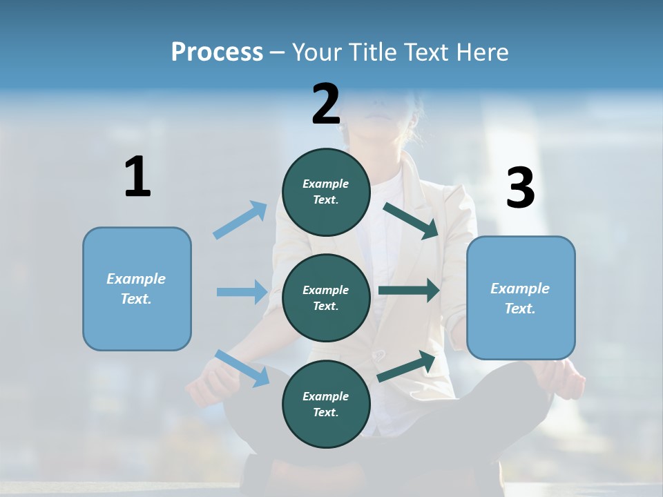 A Woman Sitting In A Lotus Position With Her Eyes Closed PowerPoint Template