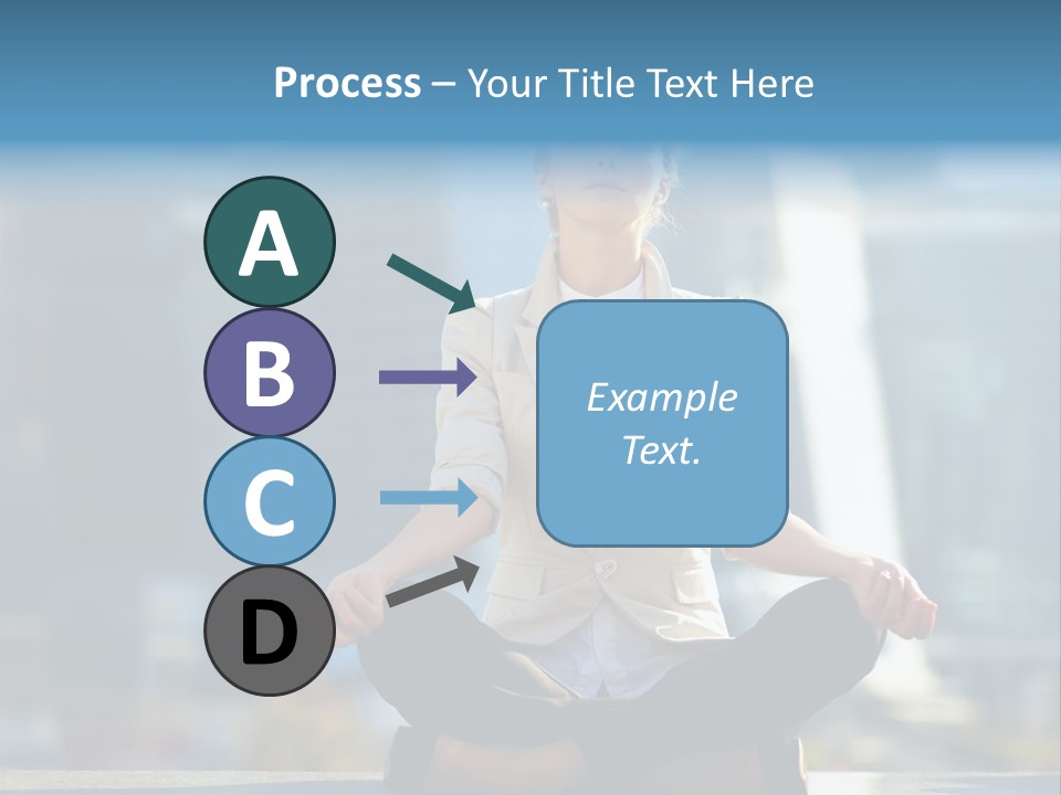 A Woman Sitting In A Lotus Position With Her Eyes Closed PowerPoint Template