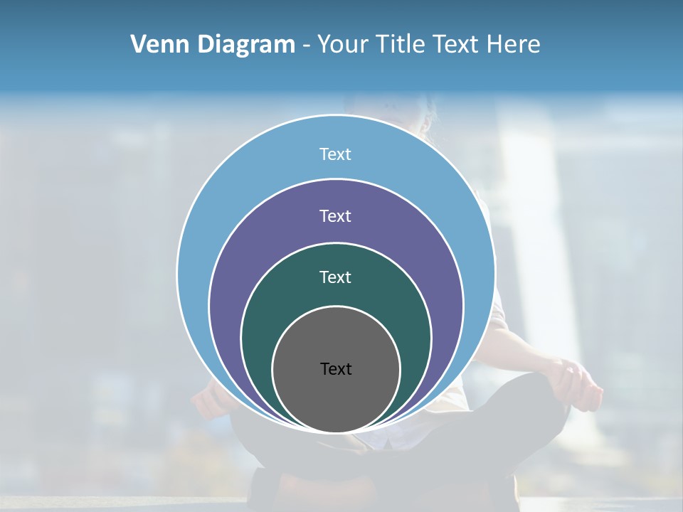 A Woman Sitting In A Lotus Position With Her Eyes Closed PowerPoint Template