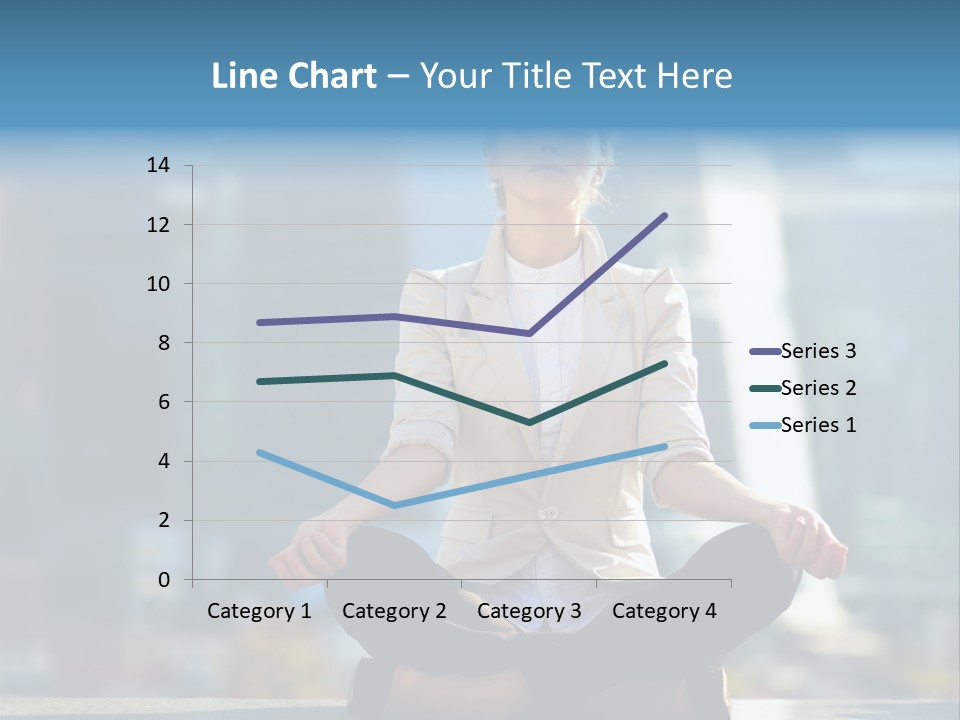 A Woman Sitting In A Lotus Position With Her Eyes Closed PowerPoint Template