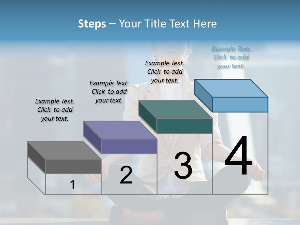 A Woman Sitting In A Lotus Position With Her Eyes Closed PowerPoint Template