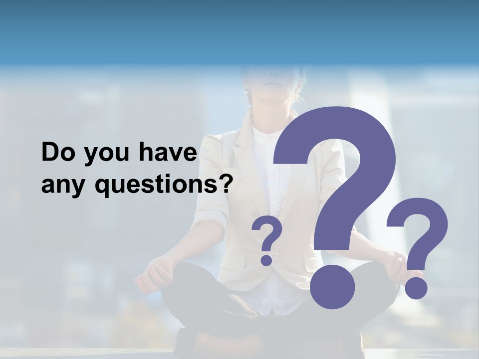 A Woman Sitting In A Lotus Position With Her Eyes Closed PowerPoint Template