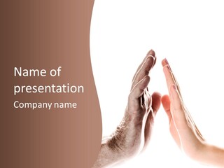 Woman Support Two PowerPoint Template