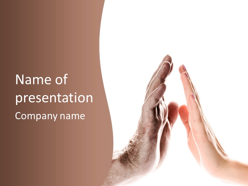 Woman Support Two PowerPoint Template