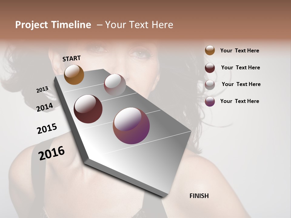 Hand  Lady PowerPoint Template