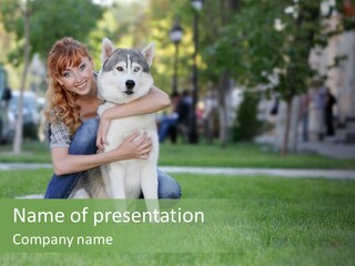 White Dog Day PowerPoint Template