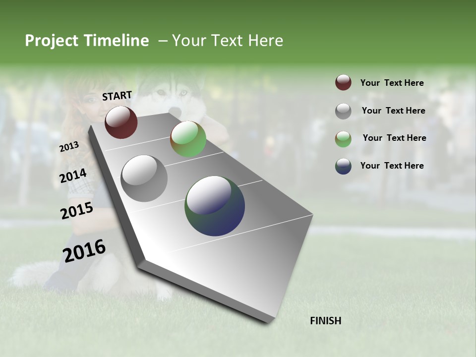 White Dog Day PowerPoint Template