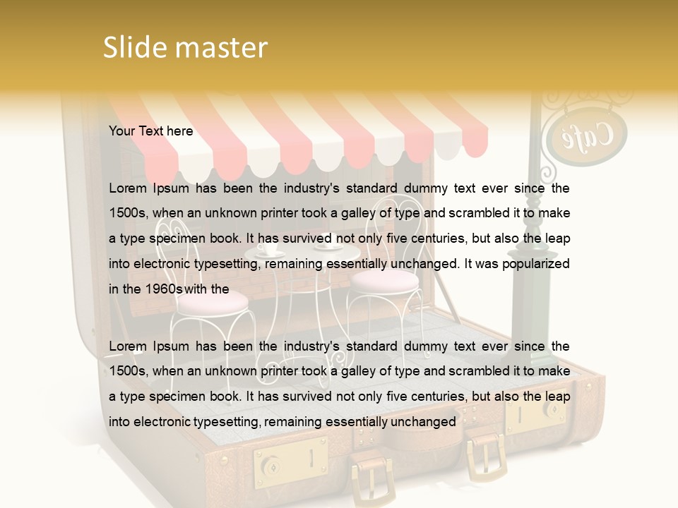 Montmartre Illustration Old PowerPoint Template