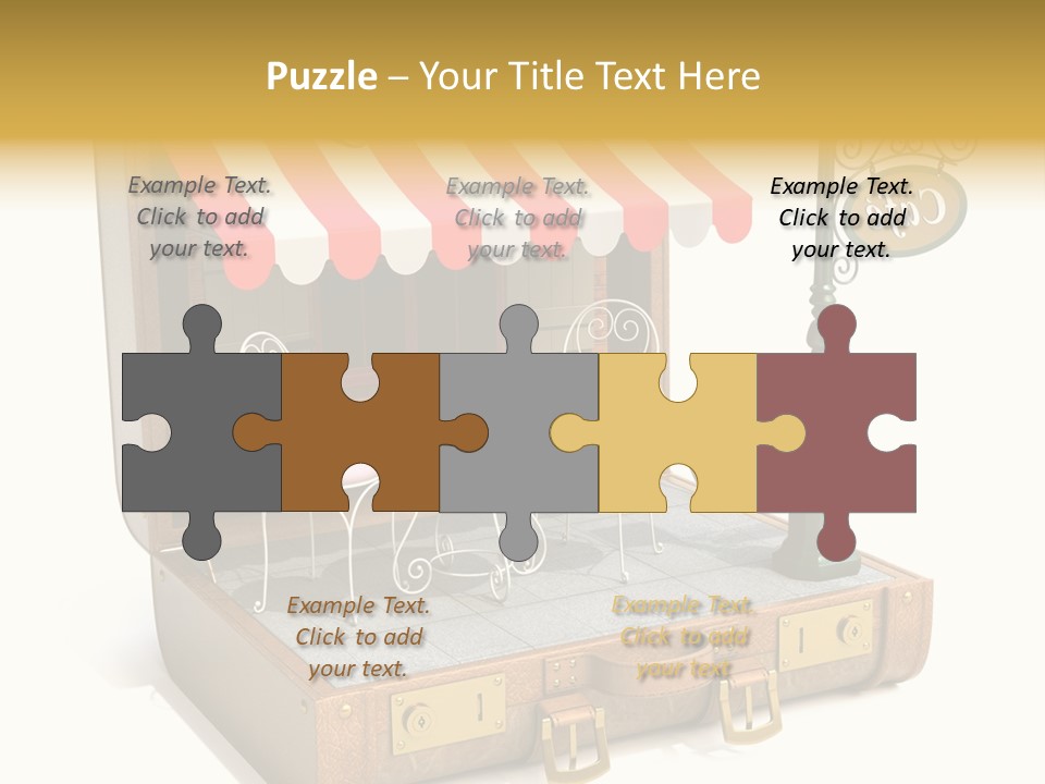 Montmartre Illustration Old PowerPoint Template