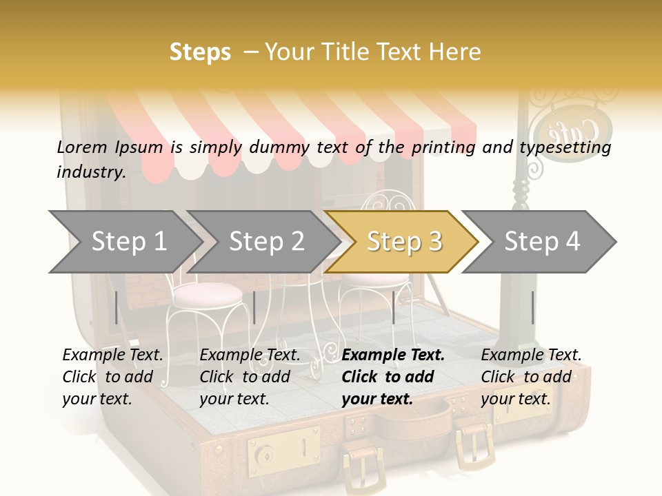 Montmartre Illustration Old PowerPoint Template