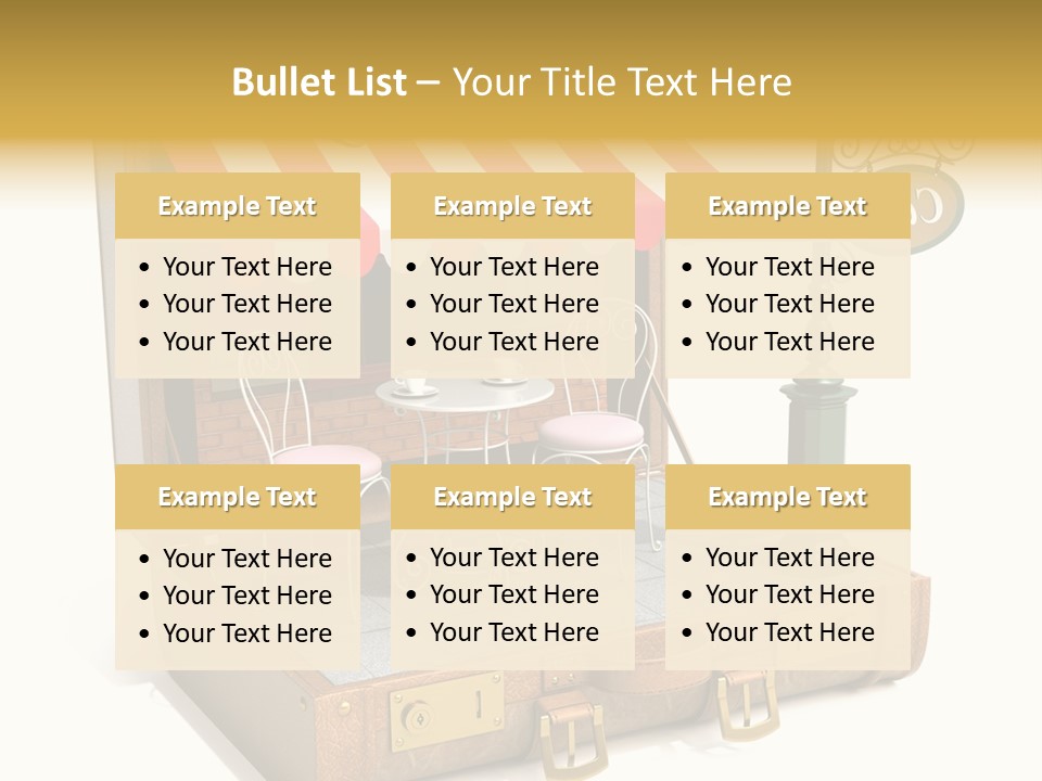 Montmartre Illustration Old PowerPoint Template