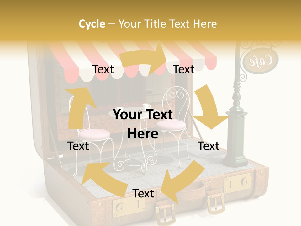 Montmartre Illustration Old PowerPoint Template