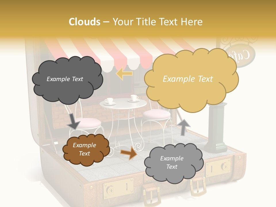 Montmartre Illustration Old PowerPoint Template