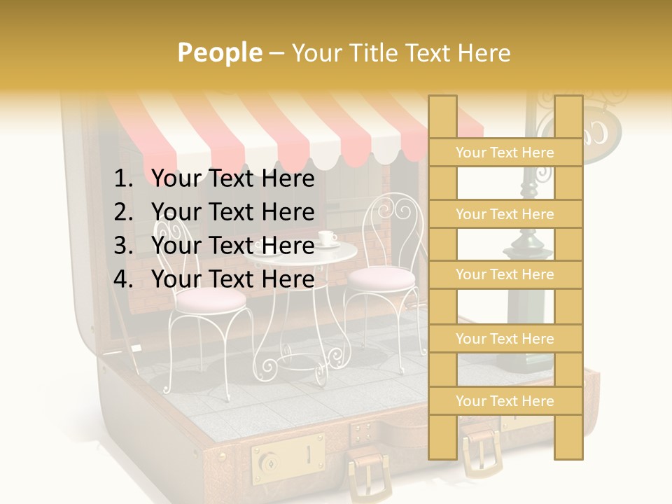 Montmartre Illustration Old PowerPoint Template