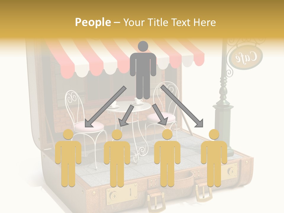 Montmartre Illustration Old PowerPoint Template