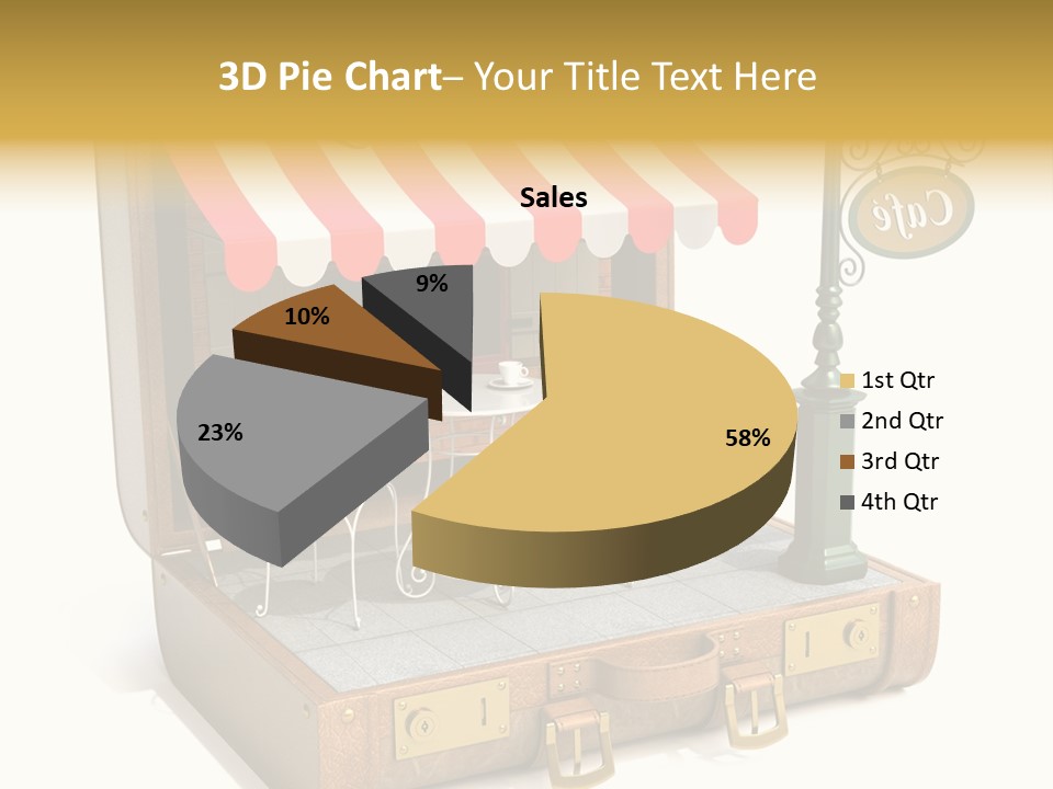 Montmartre Illustration Old PowerPoint Template