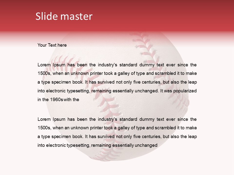 Clipping Path Photography Sports Ball PowerPoint Template