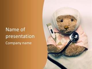 Accident Injury Teddy PowerPoint Template