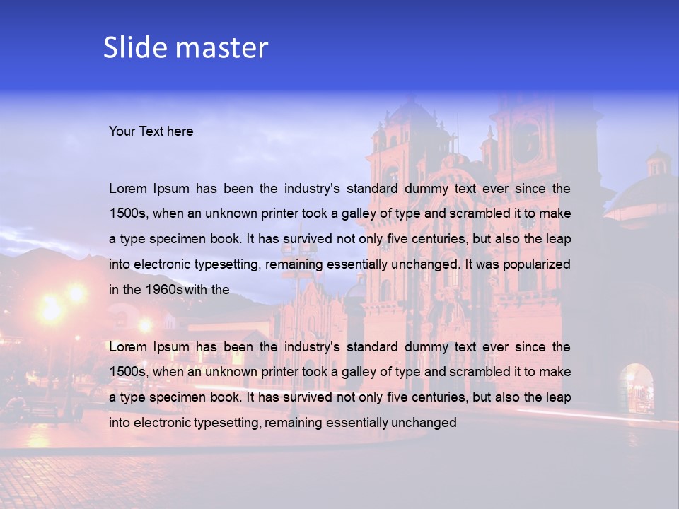 Latin Town Plaza PowerPoint Template