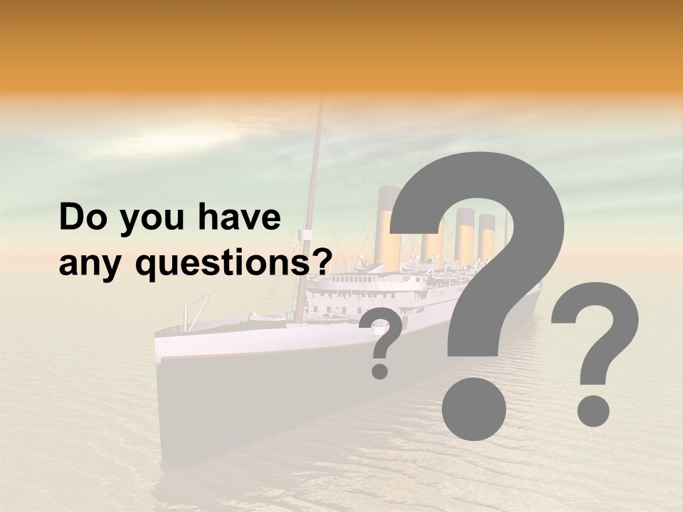 Maiden Voyage Sea Catastrophe PowerPoint Template