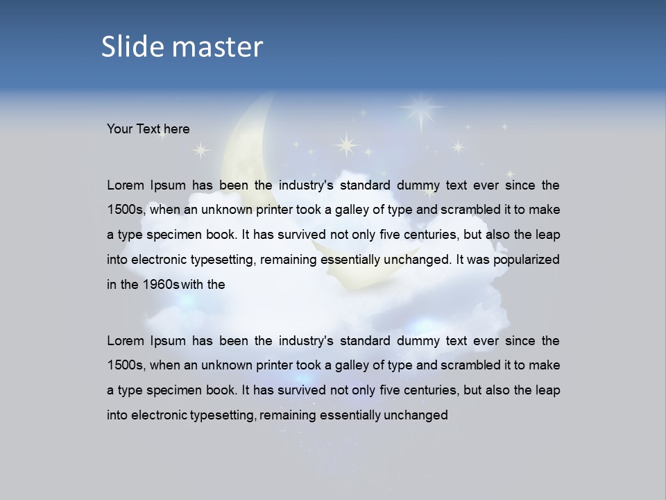 Scene Moon Space PowerPoint Template