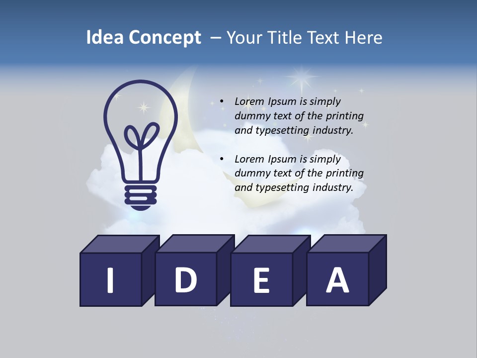 Scene Moon Space PowerPoint Template