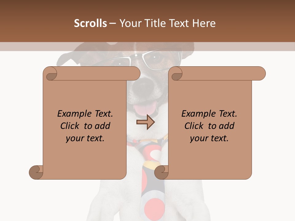 Glasses Document Pencil PowerPoint Template