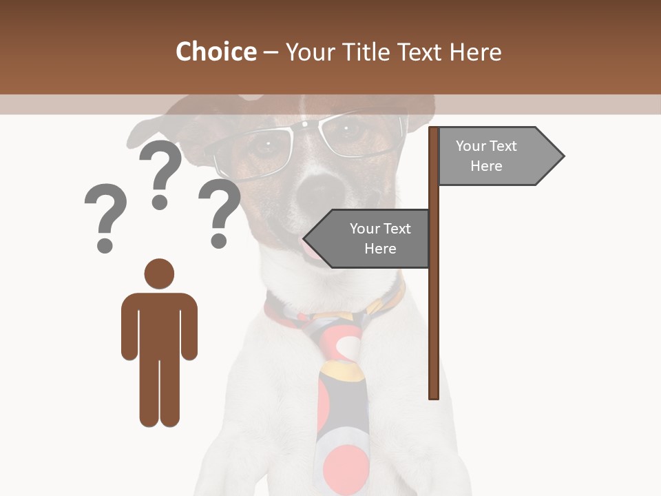 Glasses Document Pencil PowerPoint Template