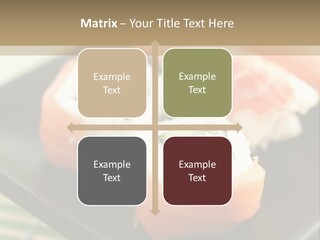 A Plate Of Sushi On A Bamboo Mat PowerPoint Template