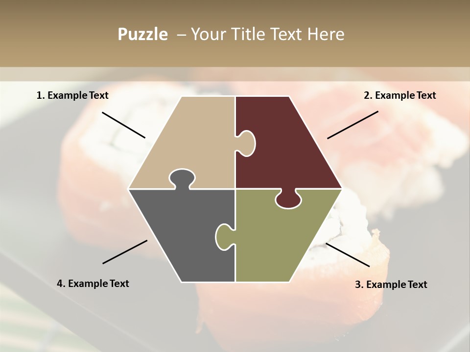 A Plate Of Sushi On A Bamboo Mat PowerPoint Template