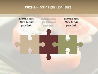 A Plate Of Sushi On A Bamboo Mat PowerPoint Template