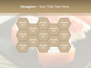 A Plate Of Sushi On A Bamboo Mat PowerPoint Template