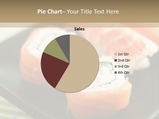 A Plate Of Sushi On A Bamboo Mat PowerPoint Template