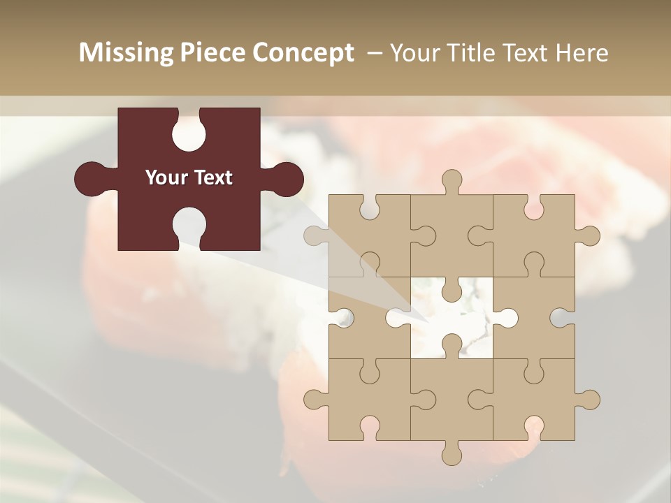 A Plate Of Sushi On A Bamboo Mat PowerPoint Template