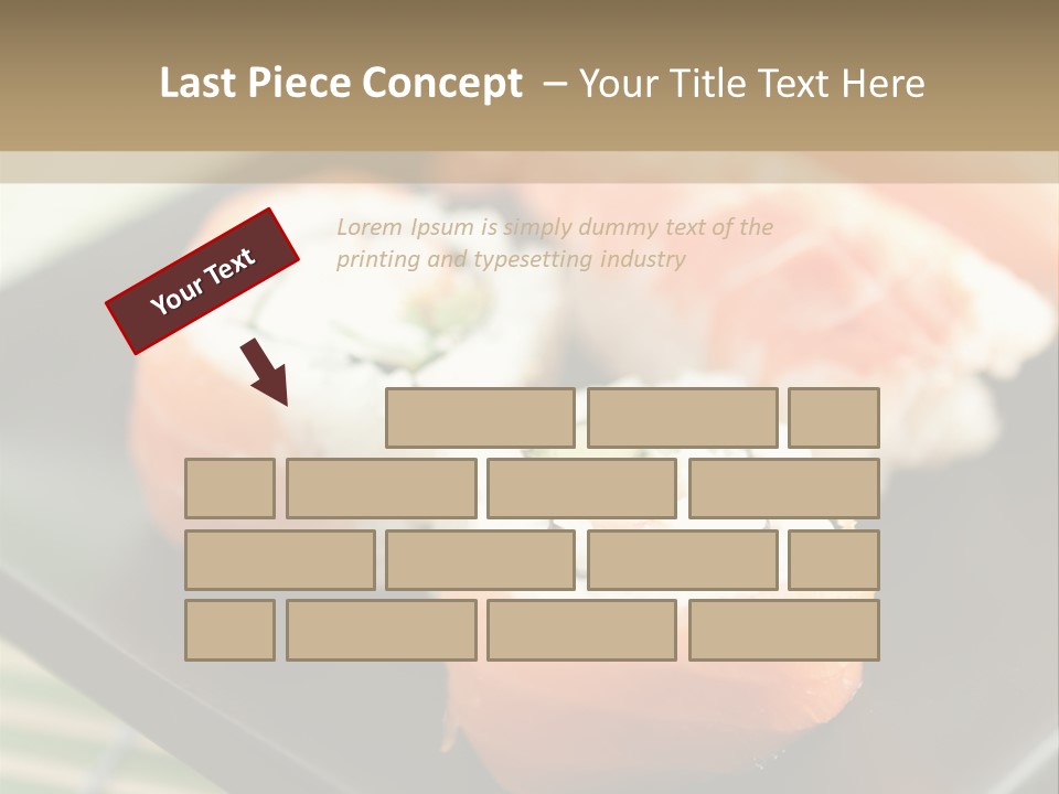 A Plate Of Sushi On A Bamboo Mat PowerPoint Template