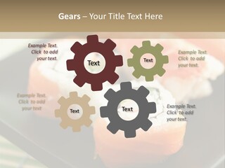 A Plate Of Sushi On A Bamboo Mat PowerPoint Template