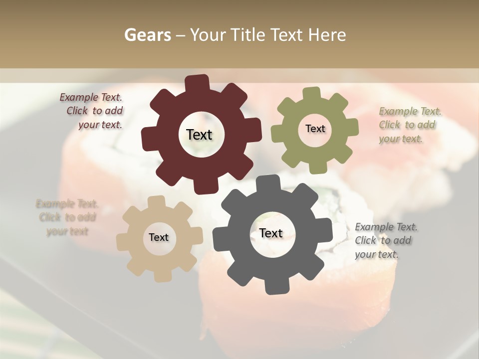 A Plate Of Sushi On A Bamboo Mat PowerPoint Template