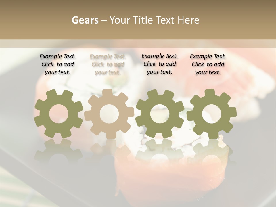 A Plate Of Sushi On A Bamboo Mat PowerPoint Template