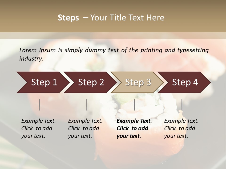 A Plate Of Sushi On A Bamboo Mat PowerPoint Template