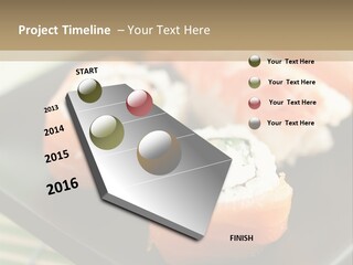A Plate Of Sushi On A Bamboo Mat PowerPoint Template