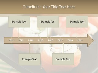 A Plate Of Sushi On A Bamboo Mat PowerPoint Template