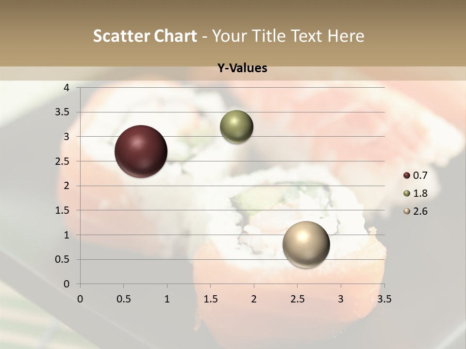 A Plate Of Sushi On A Bamboo Mat PowerPoint Template