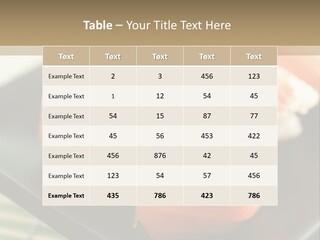 A Plate Of Sushi On A Bamboo Mat PowerPoint Template