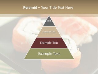 A Plate Of Sushi On A Bamboo Mat PowerPoint Template