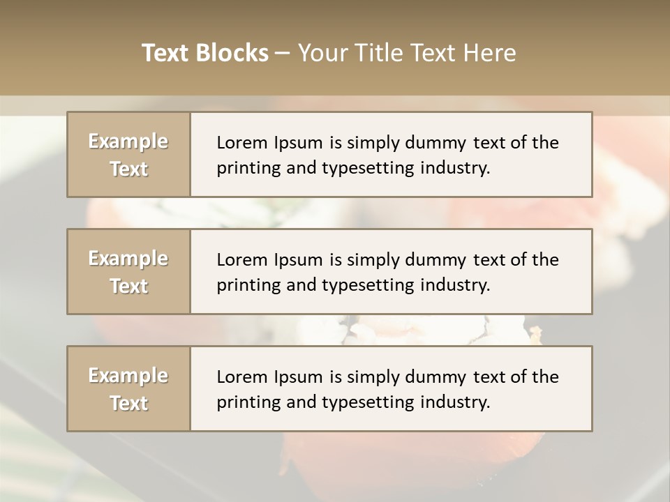 A Plate Of Sushi On A Bamboo Mat PowerPoint Template