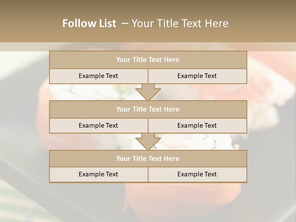 A Plate Of Sushi On A Bamboo Mat PowerPoint Template