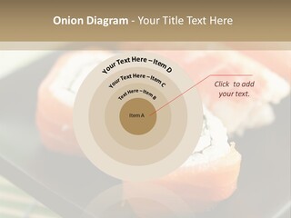 A Plate Of Sushi On A Bamboo Mat PowerPoint Template